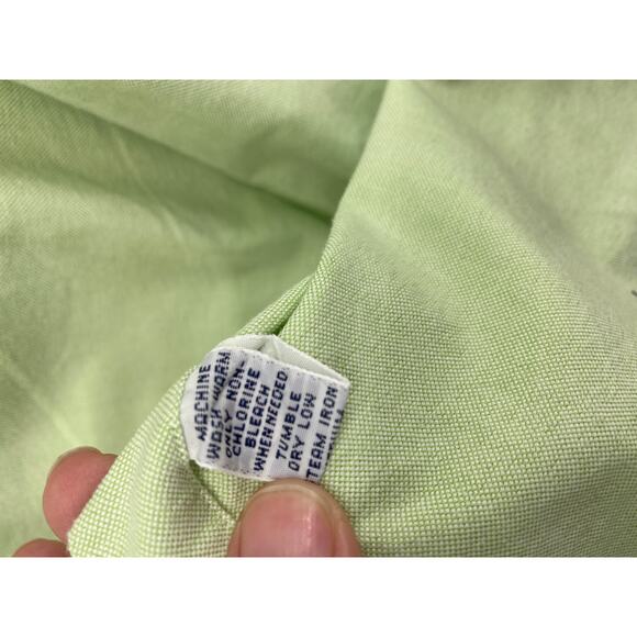 Ralph Lauren Yarmouth Oxford Button Down Shirt Green Pony Logo Men's 16.5 - Picture 10 of 10
